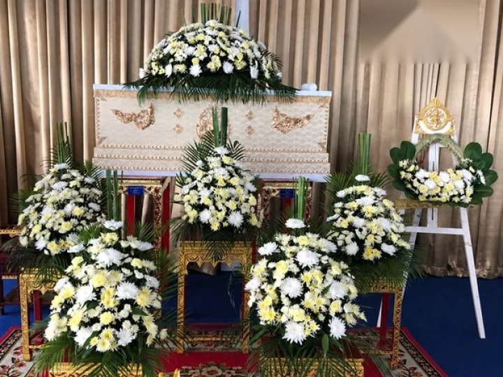 ผลงานจัดดอกไม้งานศพ งานศพจริง Funeral Decor
