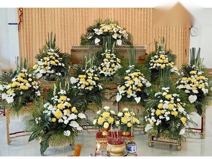 ผลงานจัดดอกไม้งานศพ งานศพจริง Funeral Decor
