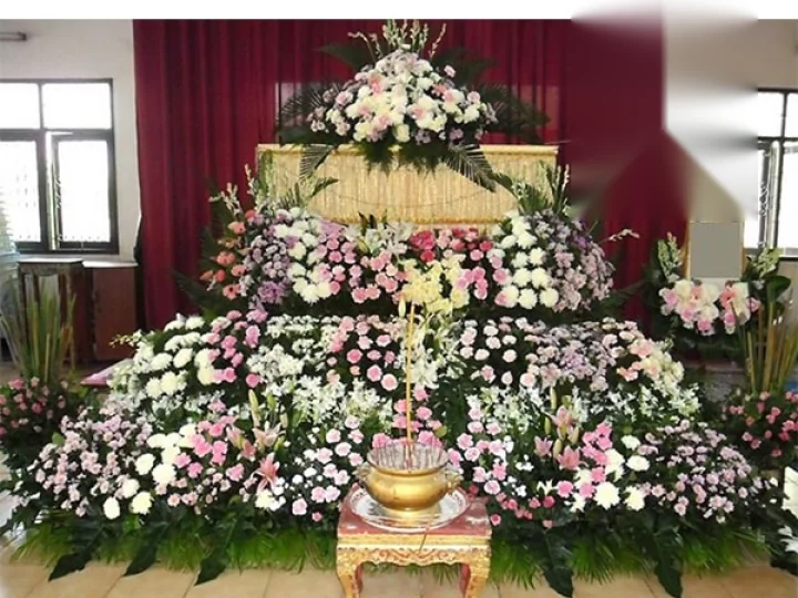 ผลงานจัดดอกไม้งานศพ งานศพจริง Funeral Decor