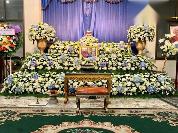 ผลงานจัดดอกไม้งานศพ งานศพจริง Funeral Decor