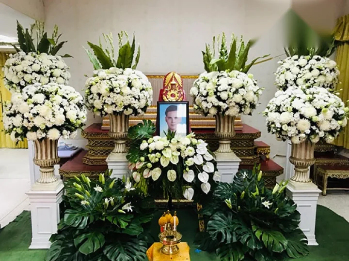ผลงานจัดดอกไม้งานศพ งานศพจริง Funeral Decor