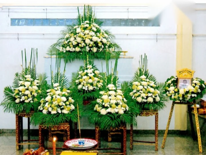 ผลงานจัดดอกไม้งานศพ งานศพจริง Funeral Decor