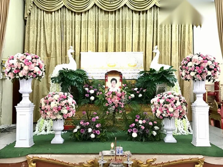 ผลงานจัดดอกไม้งานศพ งานศพจริง Funeral Decor