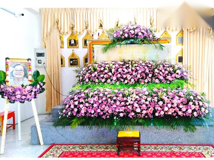 ผลงานจัดดอกไม้งานศพ งานศพจริง Funeral Decor
