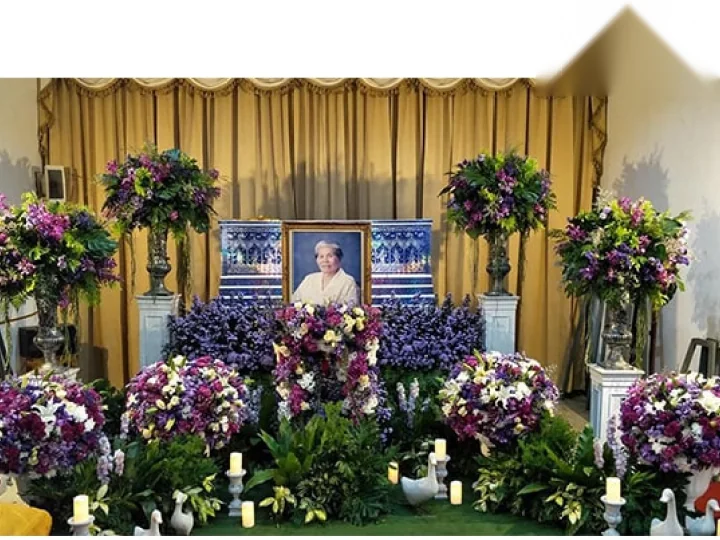 ผลงานจัดตกแต่งศาลาวัด จริง Funeral Decor