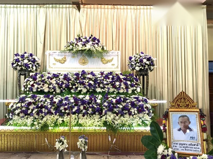 ผลงานจัดดอกไม้งานศพ งานศพจริง Funeral Decor