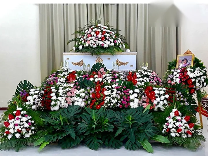 ผลงานจัดตกแต่งศาลาวัด จริง Funeral Decor
