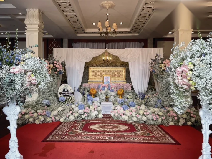 ผลงานจัดดอกไม้งานศพ งานศพจริง Funeral Decor