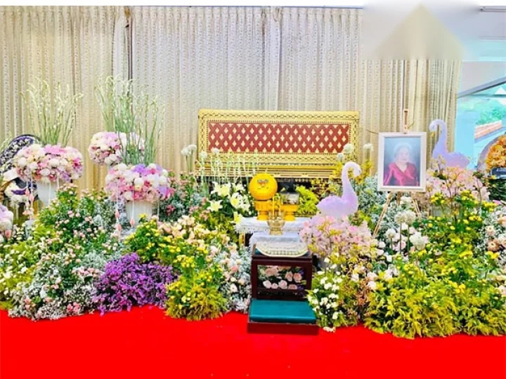 ผลงานจัดตกแต่งศาลาวัด จริง Funeral Decor