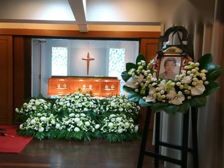 ผลงานจัดตกแต่งศาลาวัด งานศพจริง Funeral Decor