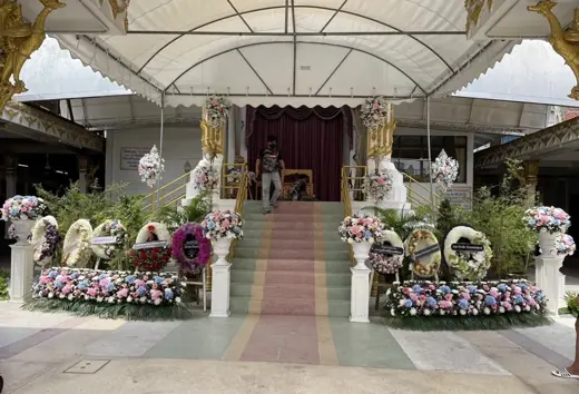 ผลงานจัดดอกไม้งานศพจริง
