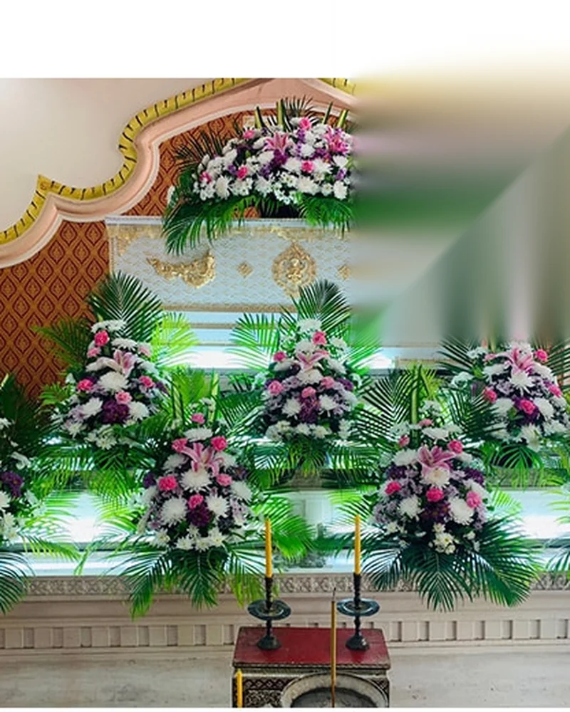 ดอกไม้หน้าศพ ชุดปทุมมาศ เมตตาธรรม จัดดอกไม้งานศพ กรุงเทพ
